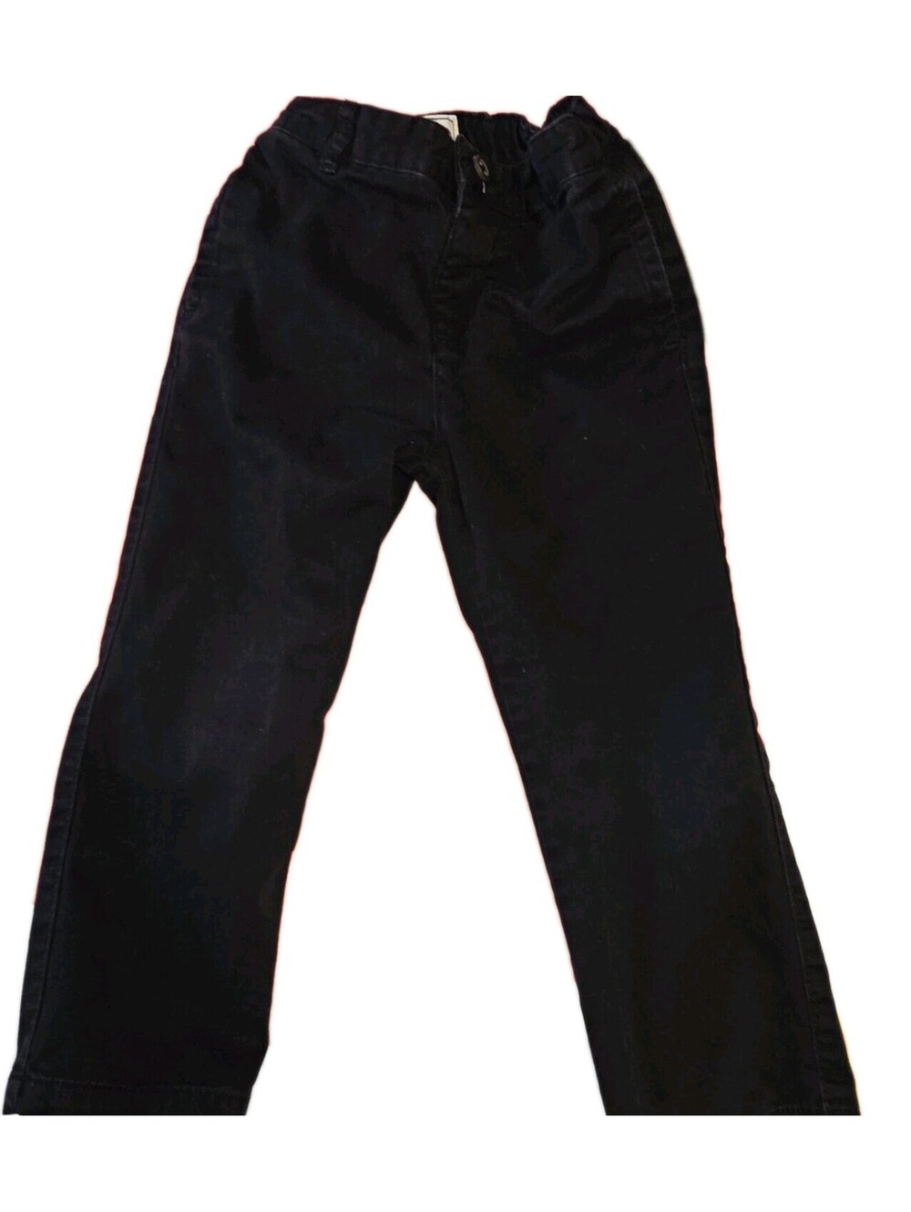 The Children's Place 4T Black Solid Khaki Pants Twill Cotton Elastic Waist